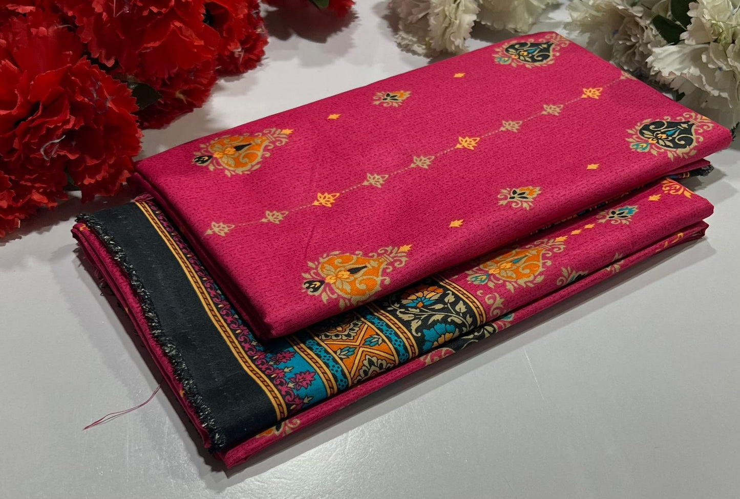 Ladies 2-Piece – Micro Polo Cotton with Floral Print | D-096