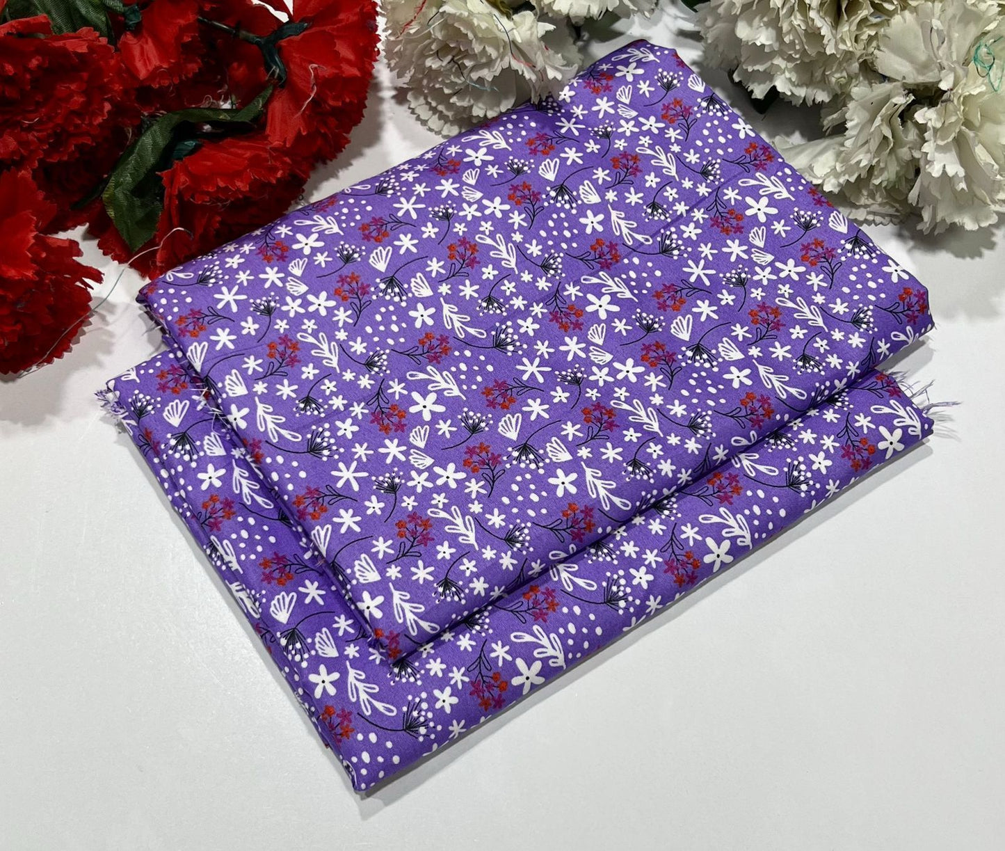 Ladies 2-Piece – Micro Polo Cotton with Floral Print | D-073