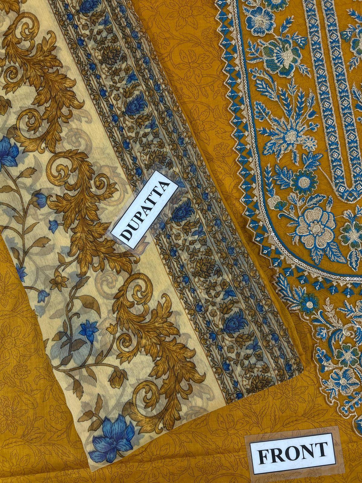 ๐ธ SUNDAR COLLECTION โ SUMMER COLLECTION 2026 ๐ธ Sapphire Inspired Design โ By HR Designers Design Code: D-521 | 3PC Unstitched Suit