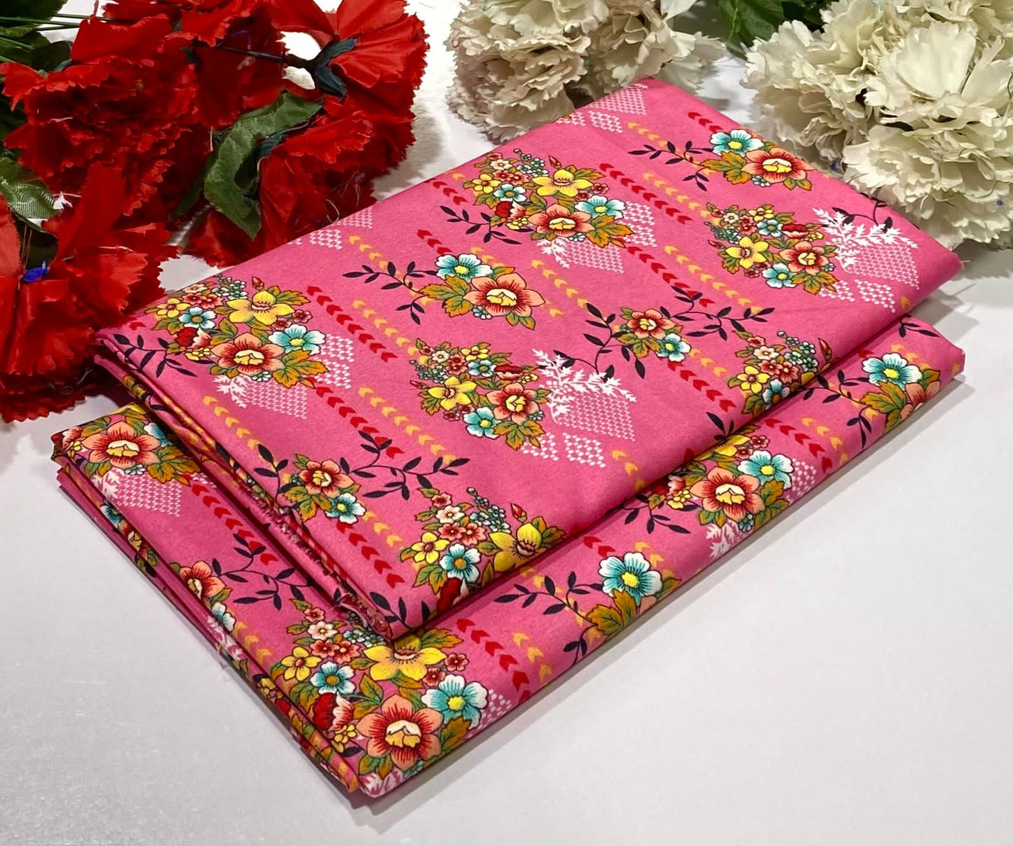 Ladies 2-Piece – Micro Polo Cotton with Floral Print | D-026