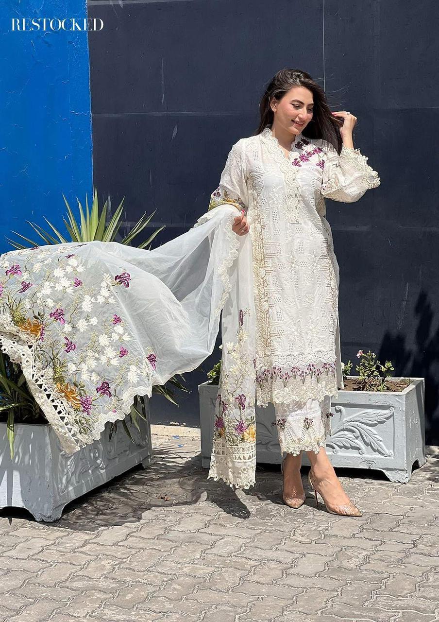🌸 SUNDAR COLLECTION – LUXURY SUMMER COLLECTION 2026 🌸  ELAF Inspired Premium Embroidered 3PC Suit Article: EL#01 Crystal-22