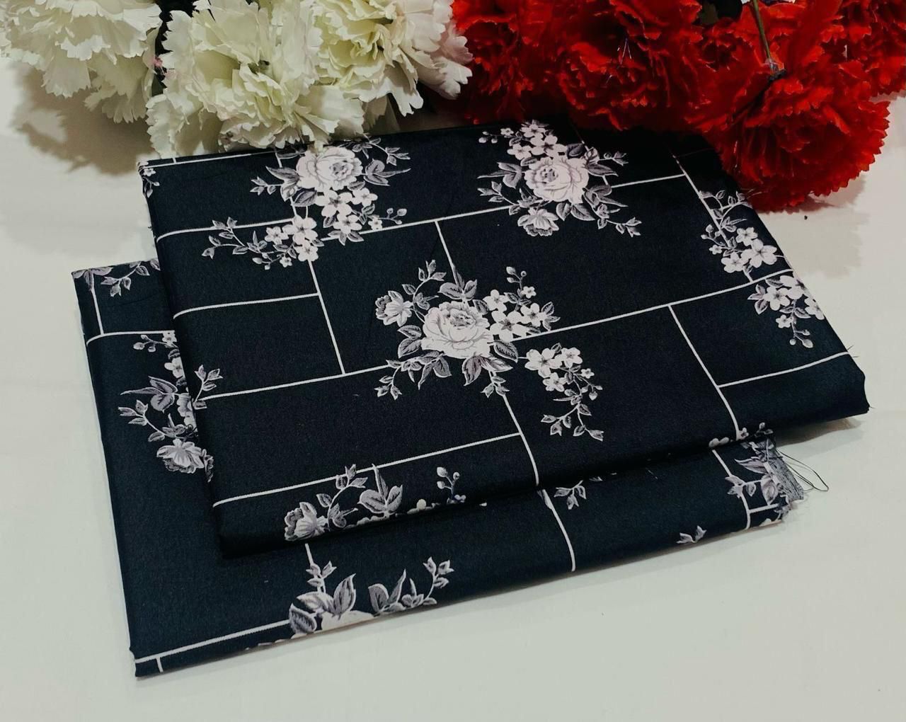 Ladies 2-Piece – Micro Polo Cotton with Floral Print | D-092