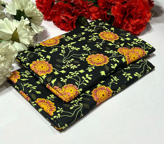 Ladies 2-Piece – Micro Polo Cotton with Floral Print | D-110