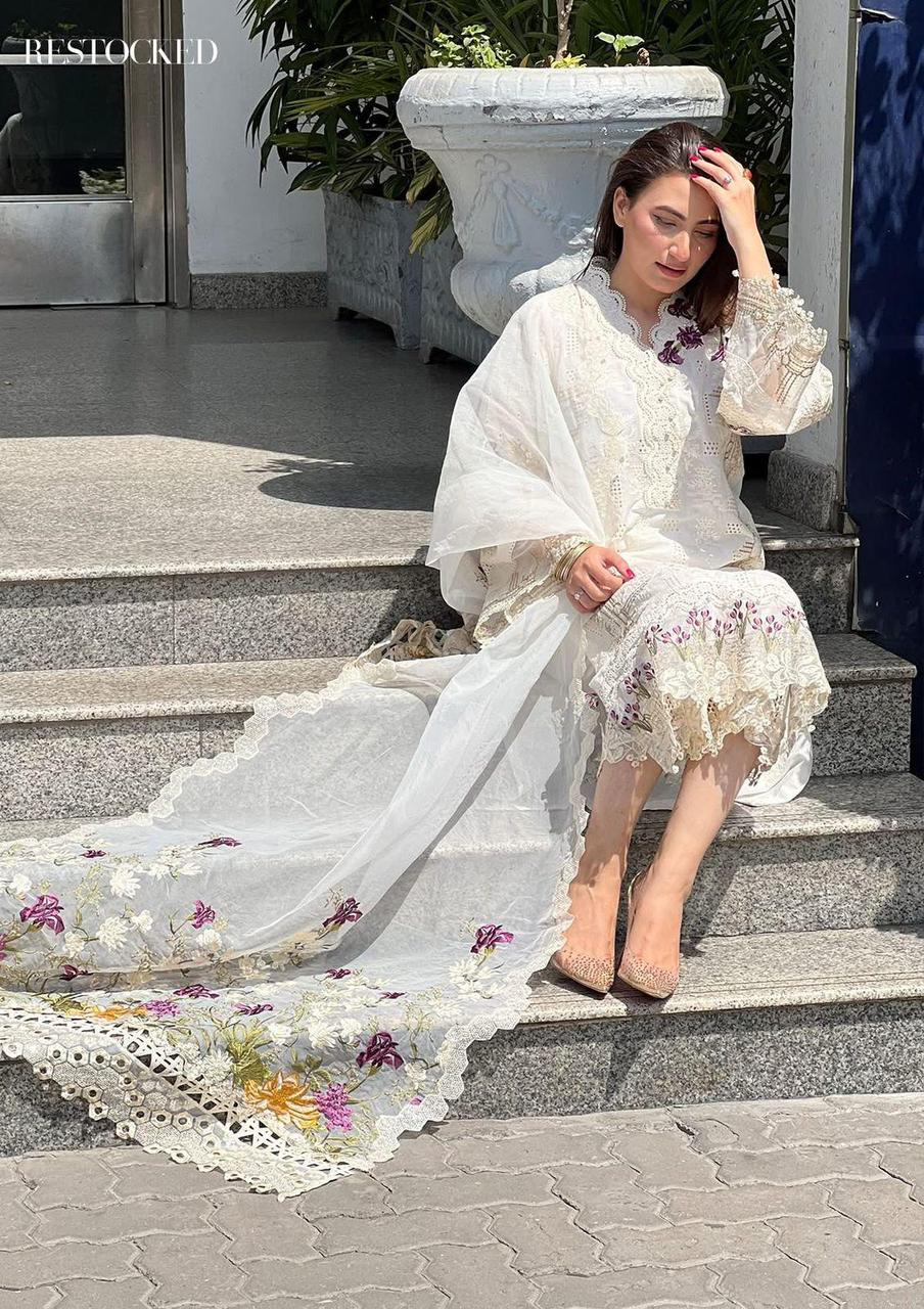 🌸 SUNDAR COLLECTION – LUXURY SUMMER COLLECTION 2026 🌸  ELAF Inspired Premium Embroidered 3PC Suit Article: EL#01 Crystal-22