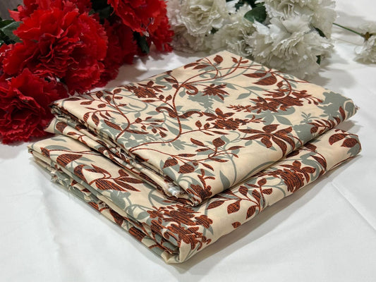 Ladies 2-Piece – Micro Polo Cotton with Floral Print | D-030