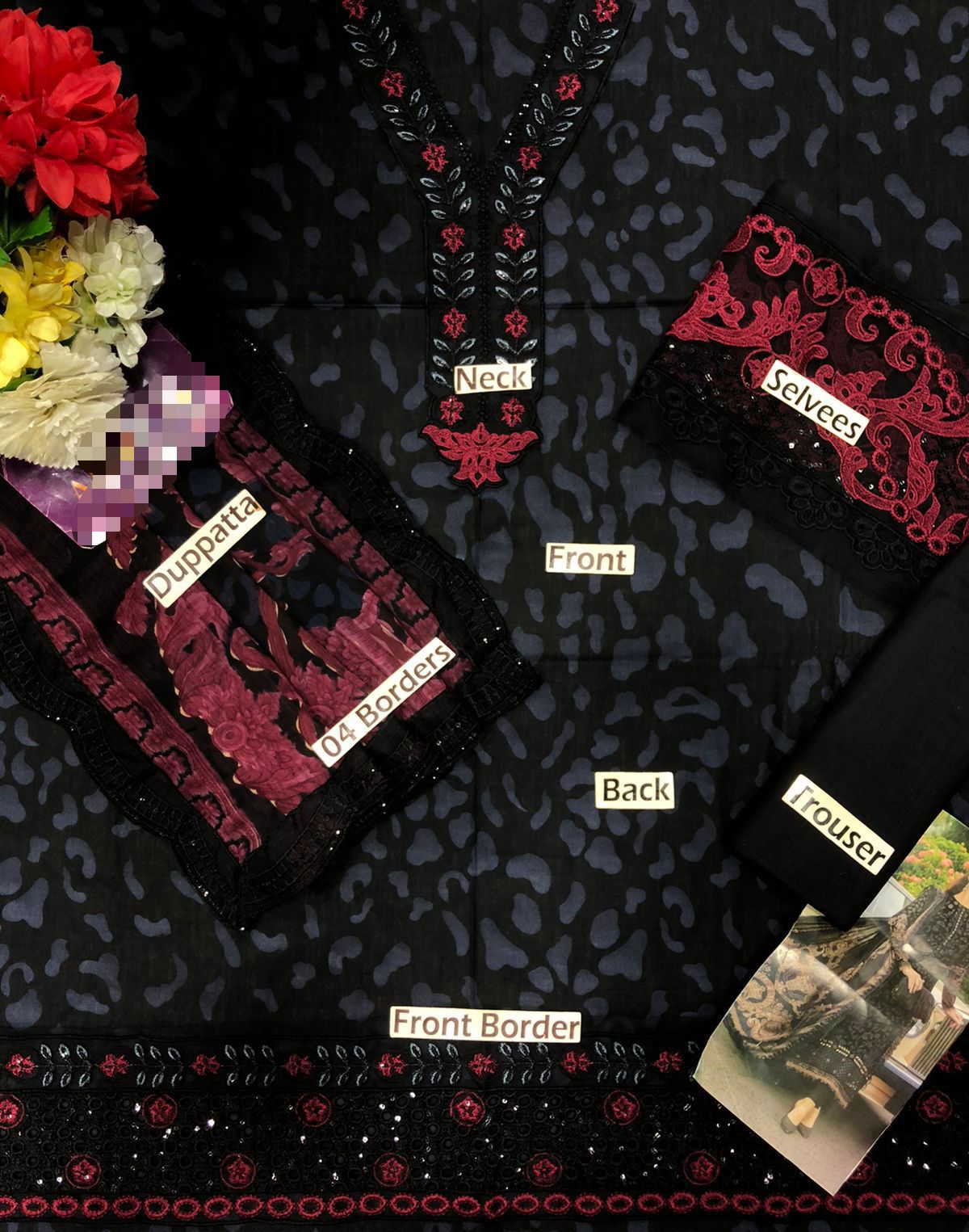 MARIA B – Unstitched Replica (Premium Lawn Embroidered Suit)