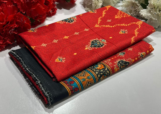 Ladies 2-Piece – Micro Polo Cotton with Floral Print | D-130