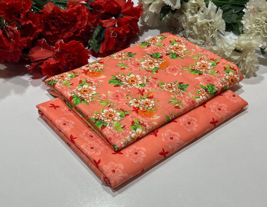 Ladies 2-Piece – Micro Polo Cotton with Floral Print | D-042