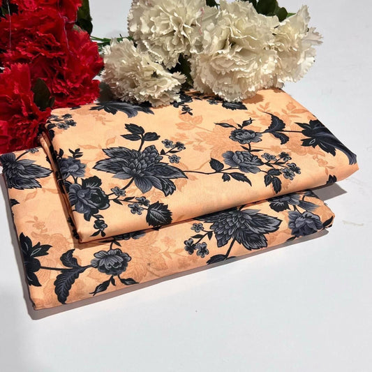 Ladies 2-Piece – Micro Polo Cotton with Floral Print | D-061