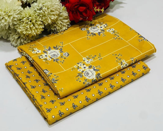 Ladies 2-Piece – Micro Polo Cotton with Floral Print | D-033