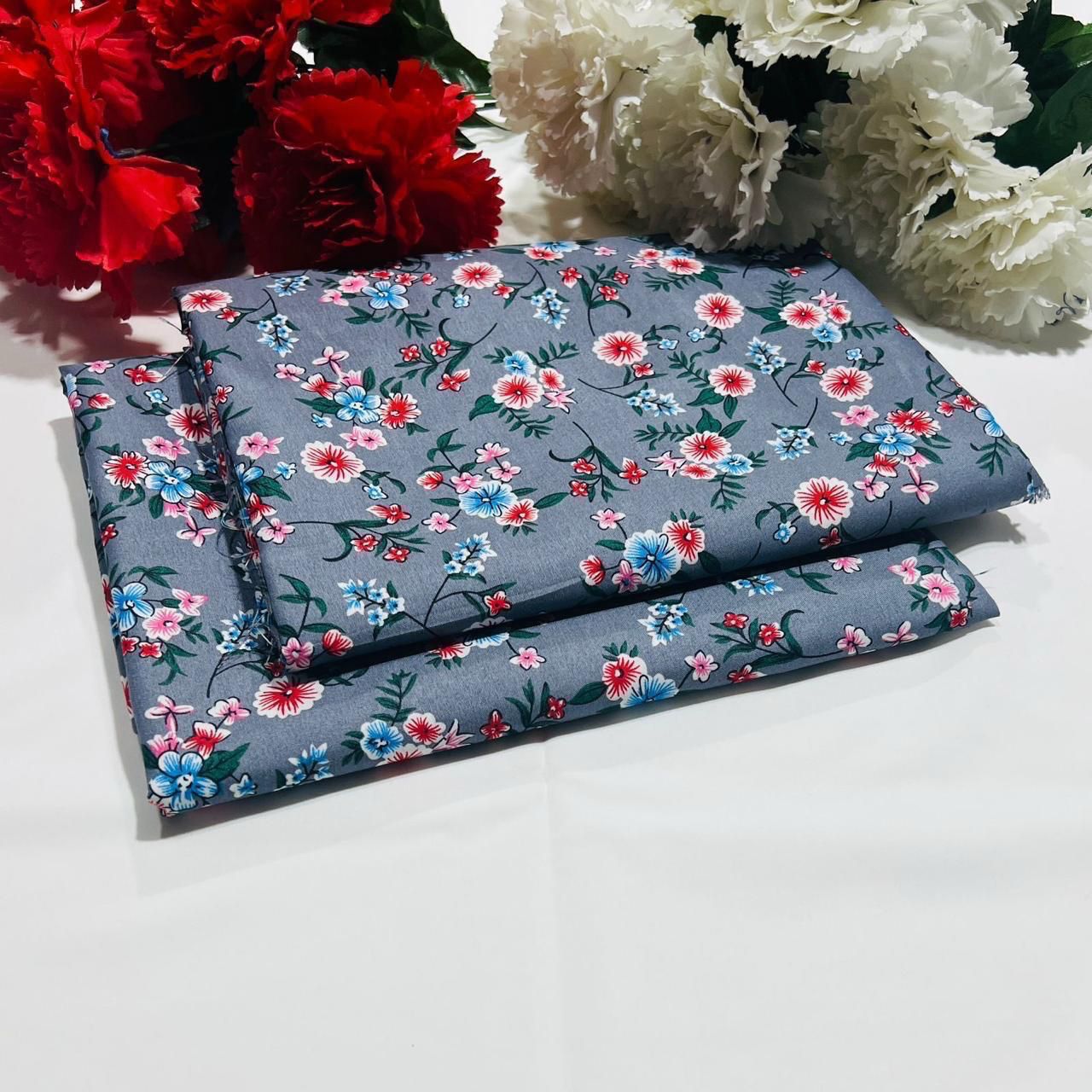 Ladies 2-Piece – Micro Polo Cotton with Floral Print | D-043