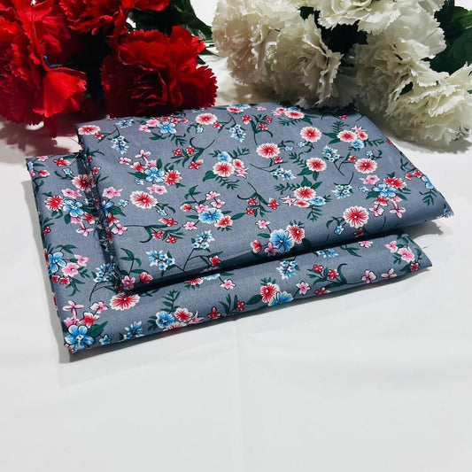 Ladies 2-Piece – Micro Polo Cotton with Floral Print | D-043
