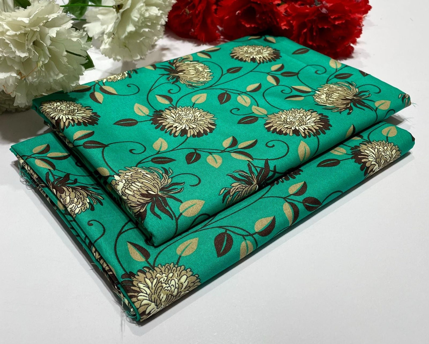 Ladies 2-Piece – Micro Polo Cotton with Floral Print | D-128