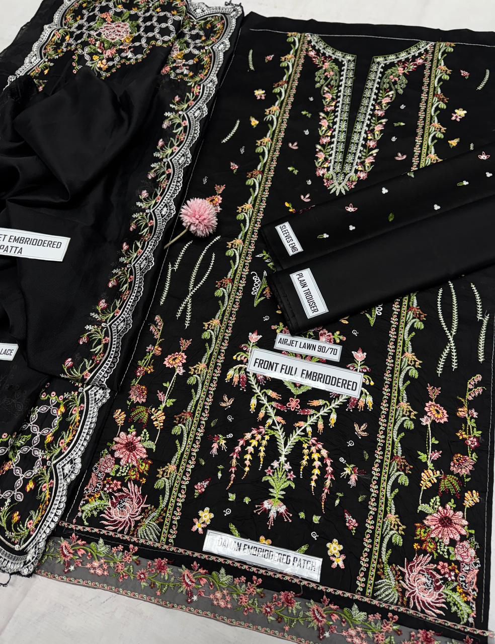 🌸 SUNDAR COLLECTION – SUMMER COLLECTION 2026 🌸  QALAMKAR 2646 – Premium Embroidered Lawn Suit Alhamdulillah Collection ✨
