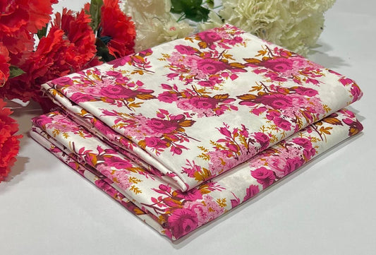 Ladies 2-Piece – Micro Polo Cotton with Floral Print | D-081