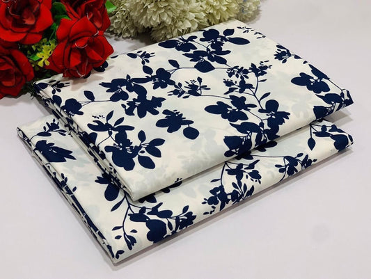 Ladies 2-Piece – Micro Polo Cotton with Floral Print | D-046