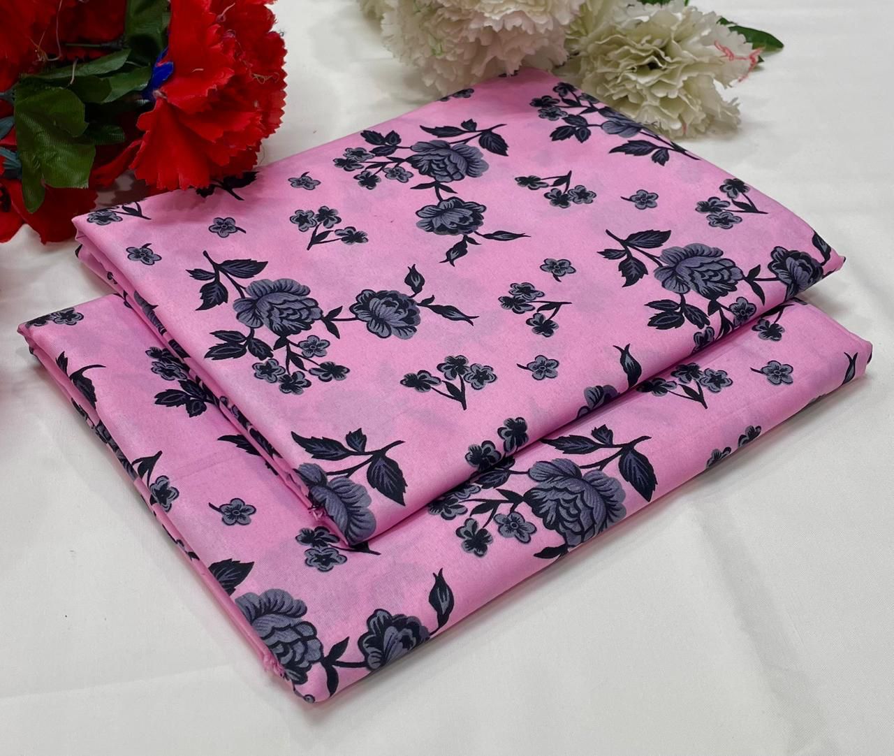 Ladies 2-Piece – Micro Polo Cotton with Floral Print | D-080