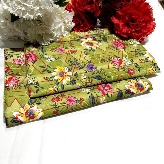 Ladies 2-Piece – Micro Polo Cotton with Floral Print | D-072
