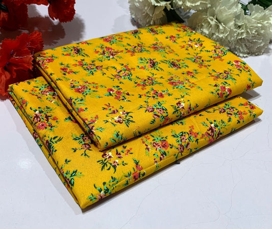 Ladies 2-Piece – Micro Polo Cotton with Floral Print | D-025