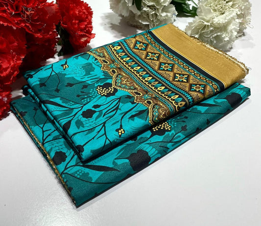 Ladies 2-Piece – Micro Polo Cotton with Floral Print | D-07