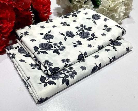 Ladies 2-Piece – Micro Polo Cotton with Floral Print | D-083