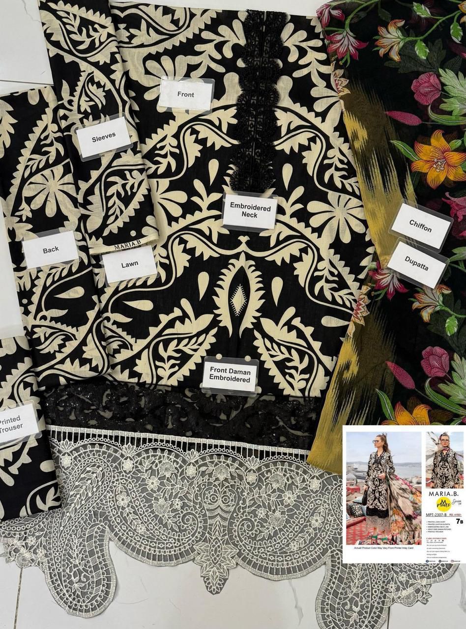 Maria B Lawn Hit Code With Patches