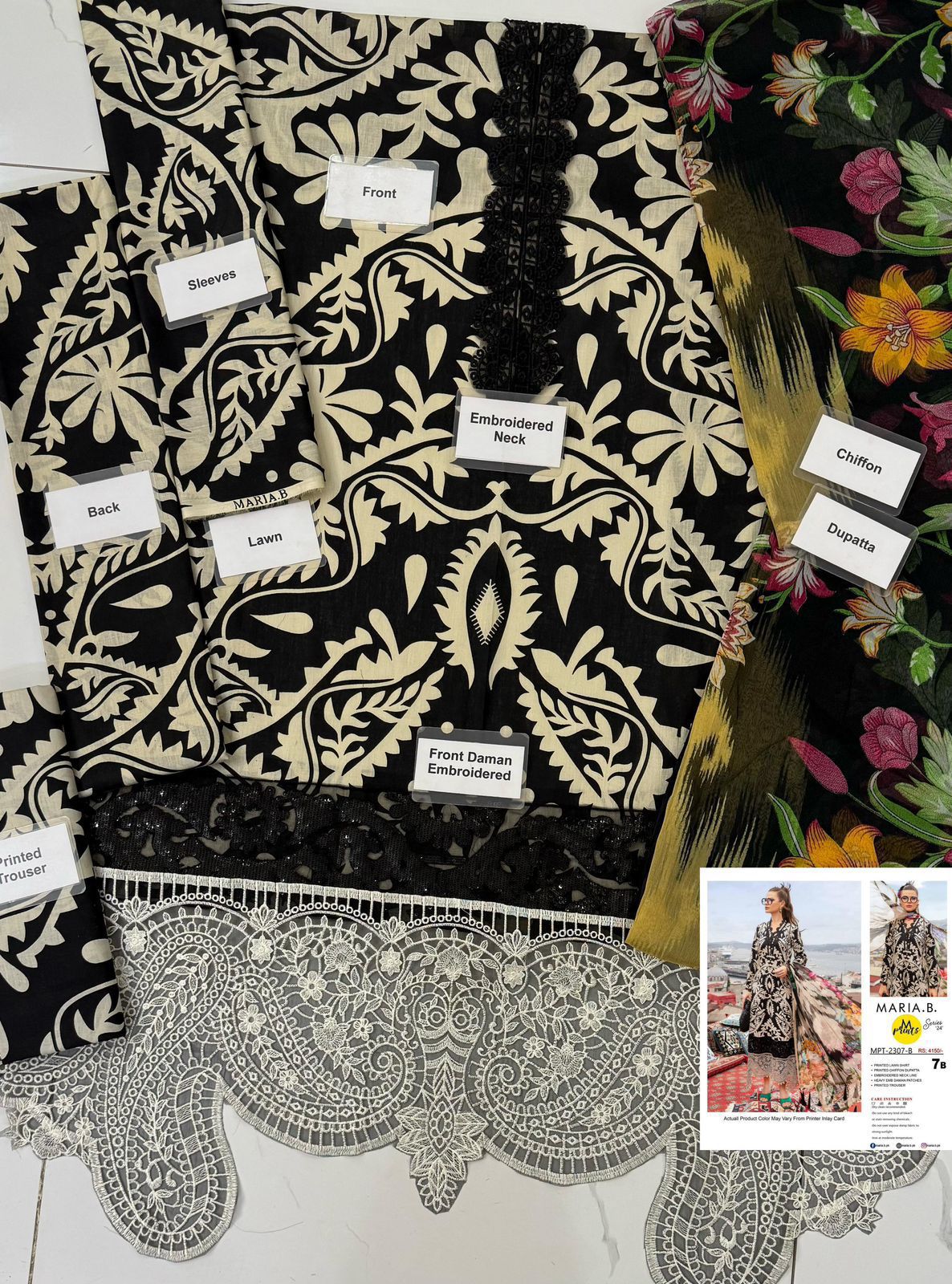 Maria B Lawn Hit Code With Patches