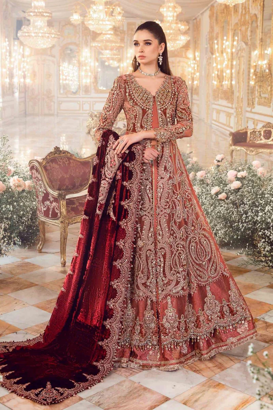 🌸 SUNDAR COLLECTION – PREMIUM FORMAL COLLECTION 2026 🌸  Maria B Inspired – Net Frock Replica Suit Luxury Semi-Stitched Frock with Satin Silk Trouser ✨
