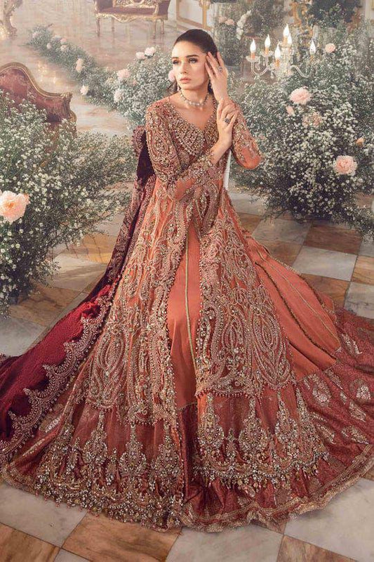 🌸 SUNDAR COLLECTION – PREMIUM FORMAL COLLECTION 2026 🌸  Maria B Inspired – Net Frock Replica Suit Luxury Semi-Stitched Frock with Satin Silk Trouser ✨