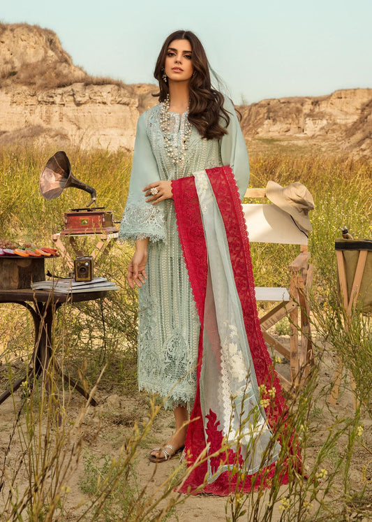 🌸 SUNDAR COLLECTION – CHIKANKARI PREMIUM EDITION 🌸  Crimson X Saira Shakira Inspired Design Design Code: CXS-OPEL | Chikankari Collection