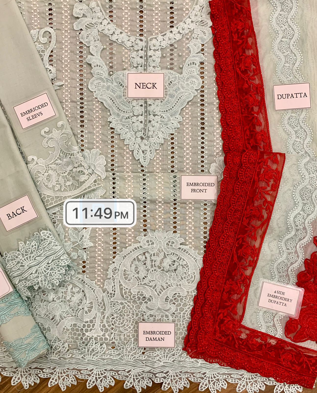 🌸 SUNDAR COLLECTION – CHIKANKARI PREMIUM EDITION 🌸  Crimson X Saira Shakira Inspired Design Design Code: CXS-OPEL | Chikankari Collection