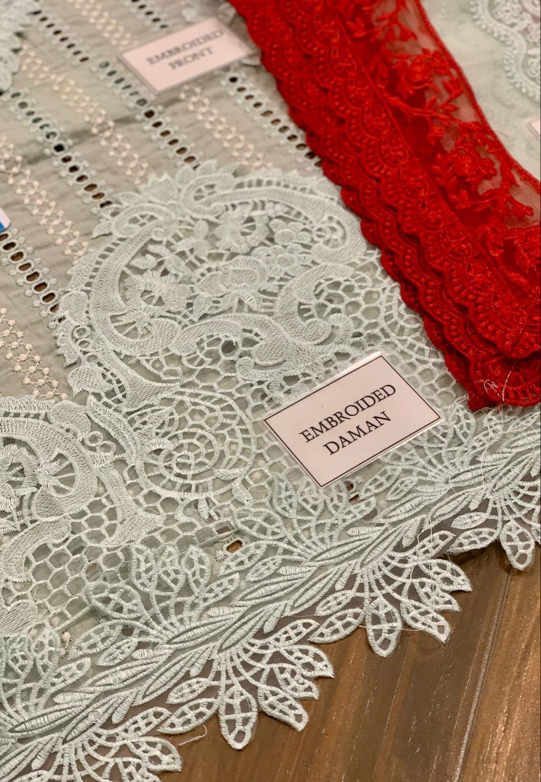 🌸 SUNDAR COLLECTION – CHIKANKARI PREMIUM EDITION 🌸  Crimson X Saira Shakira Inspired Design Design Code: CXS-OPEL | Chikankari Collection