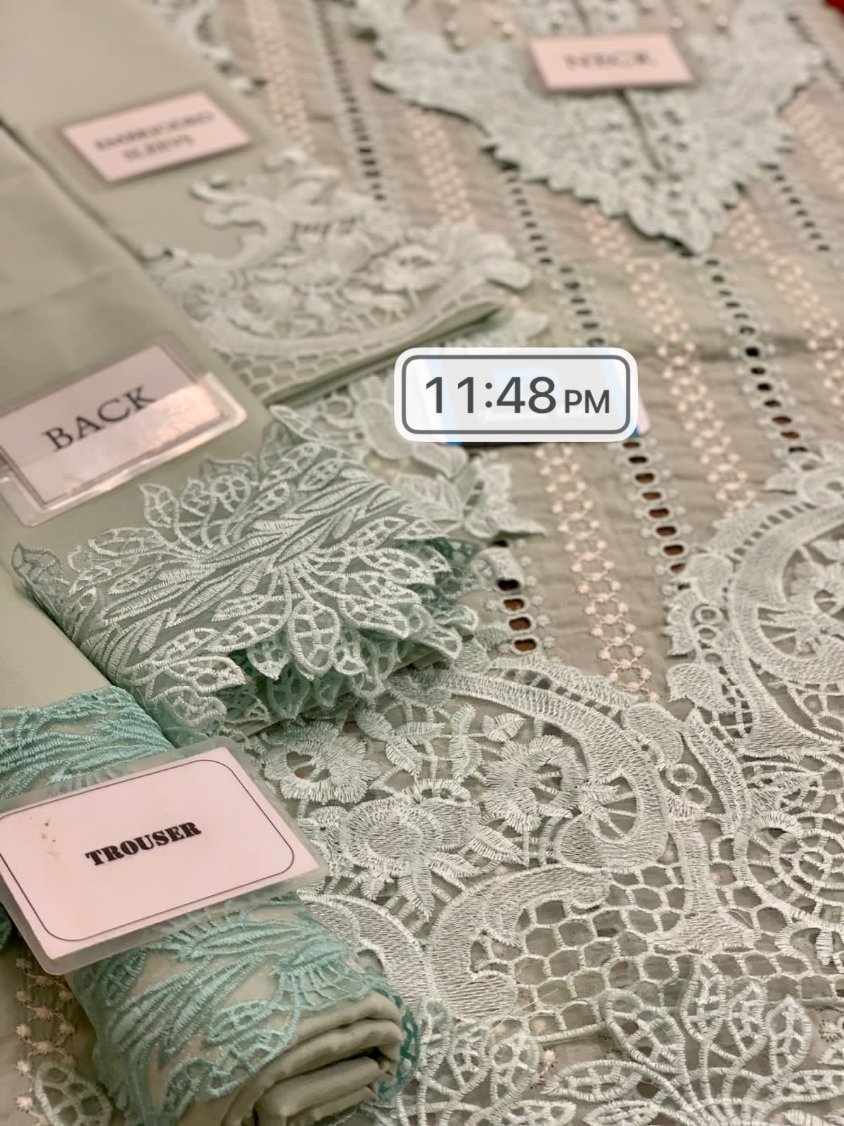 🌸 SUNDAR COLLECTION – CHIKANKARI PREMIUM EDITION 🌸  Crimson X Saira Shakira Inspired Design Design Code: CXS-OPEL | Chikankari Collection