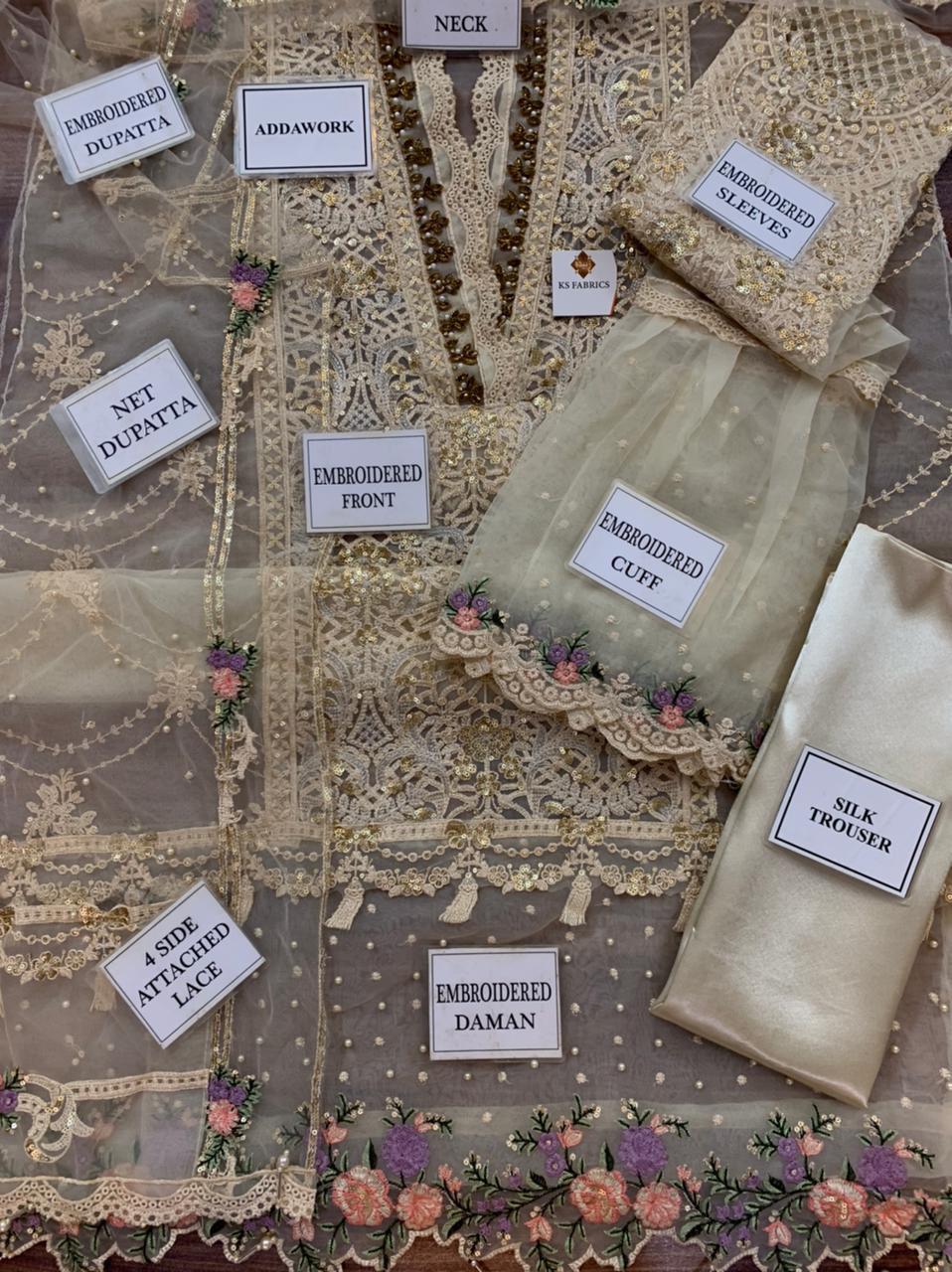 🌸 SUNDAR COLLECTION – PREMIUM FORMAL COLLECTION 2026 🌸  Maria B Inspired – Semi-Stitched Luxury Suit Organza Embroidered Edition ✨