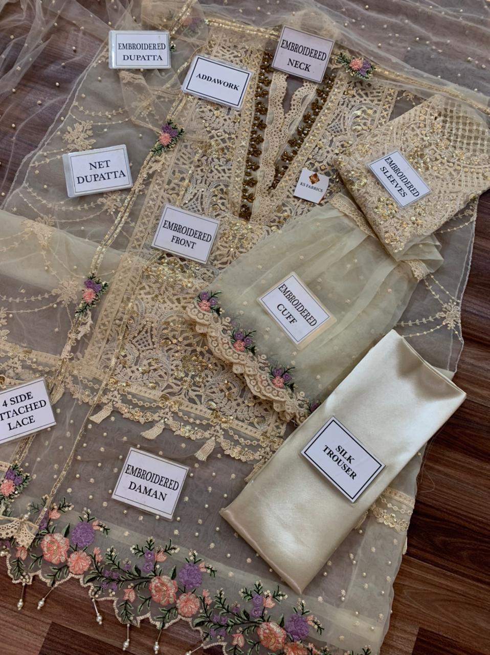 🌸 SUNDAR COLLECTION – PREMIUM FORMAL COLLECTION 2026 🌸  Maria B Inspired – Semi-Stitched Luxury Suit Organza Embroidered Edition ✨