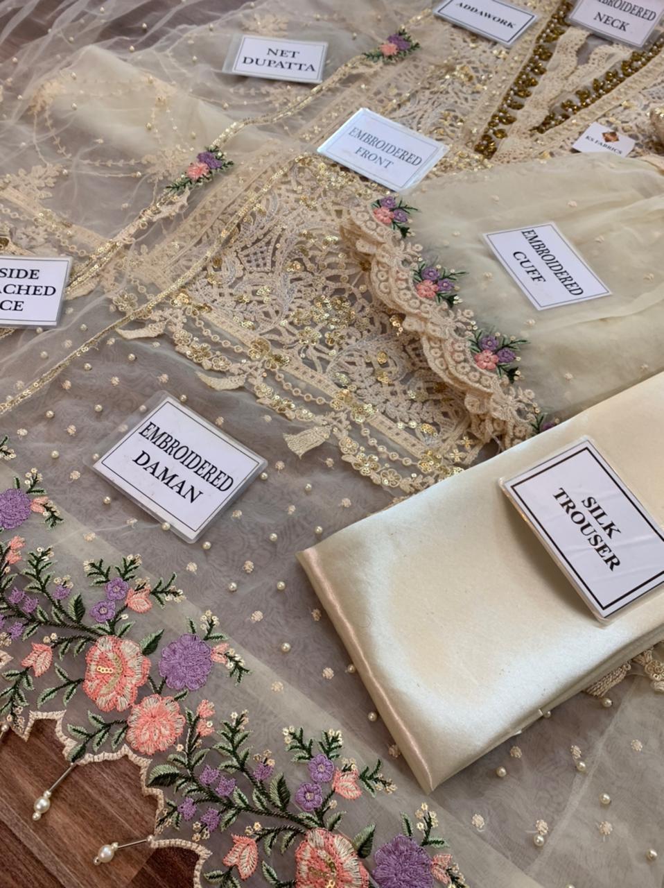 🌸 SUNDAR COLLECTION – PREMIUM FORMAL COLLECTION 2026 🌸  Maria B Inspired – Semi-Stitched Luxury Suit Organza Embroidered Edition ✨