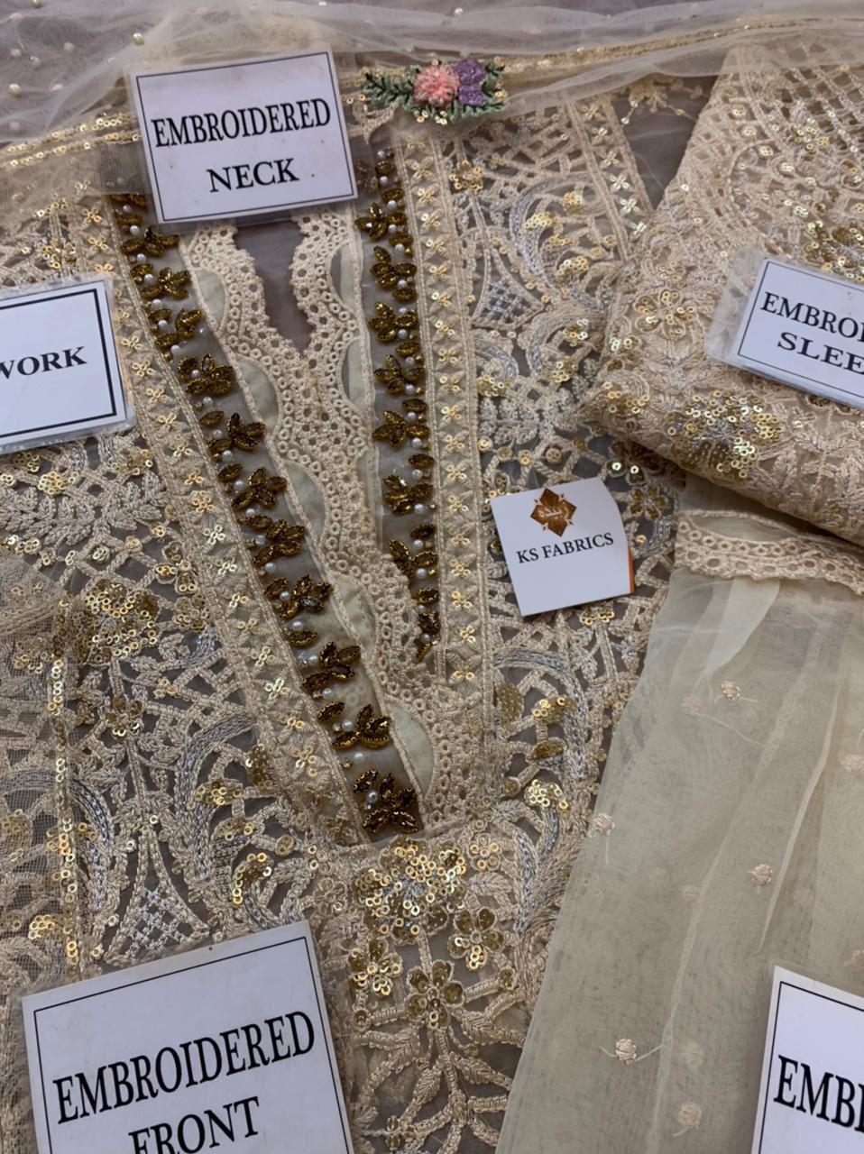 🌸 SUNDAR COLLECTION – PREMIUM FORMAL COLLECTION 2026 🌸  Maria B Inspired – Semi-Stitched Luxury Suit Organza Embroidered Edition ✨