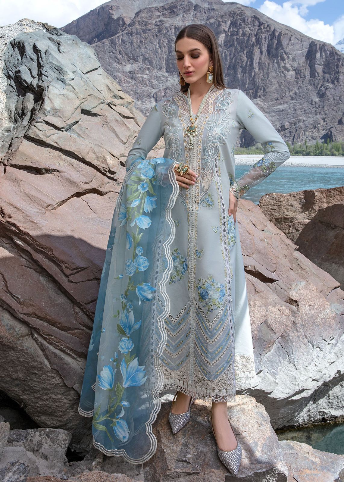 🌸 SUNDAR COLLECTION – PREMIUM SUMMER COLLECTION 2026 🌸  CRIMSON Inspired – Unstitched Replica Suit Luxury 3PC Lawn Cotton Suit