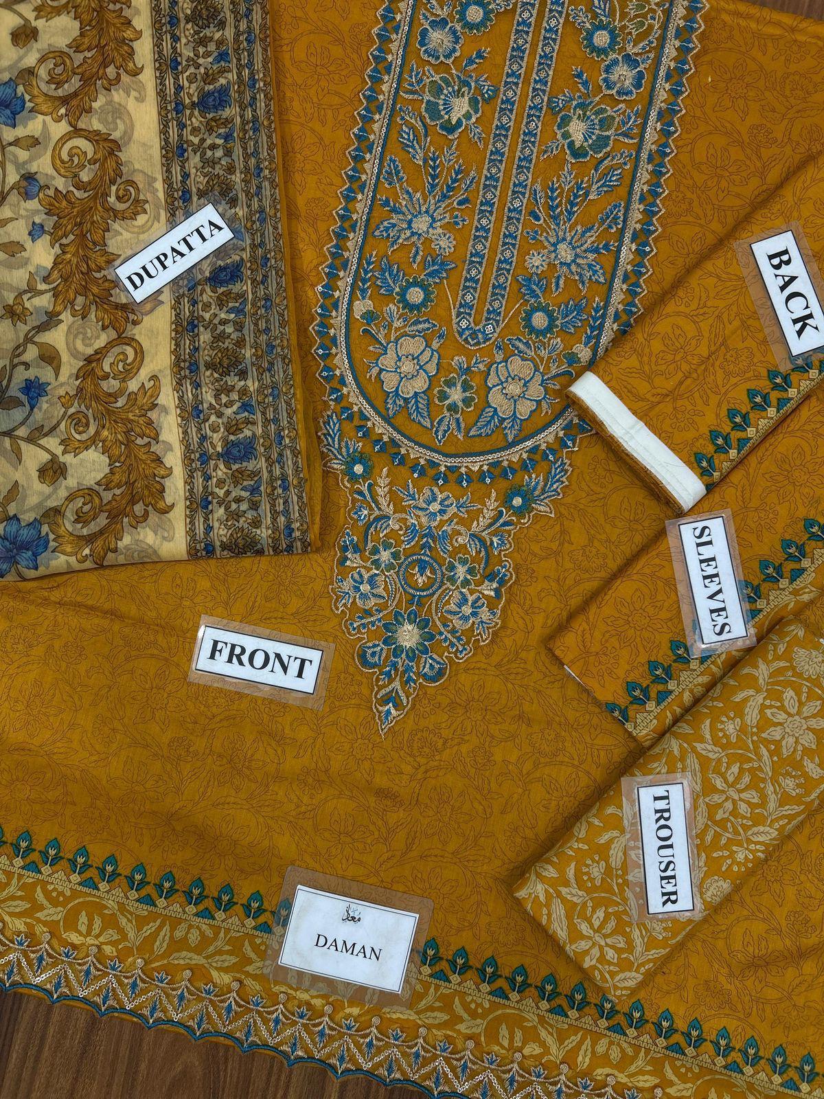 🌸 SUNDAR COLLECTION – SUMMER COLLECTION 2026 🌸  Sapphire Inspired Design – By HR Designers Design Code: D-521 | 3PC Unstitched Suit