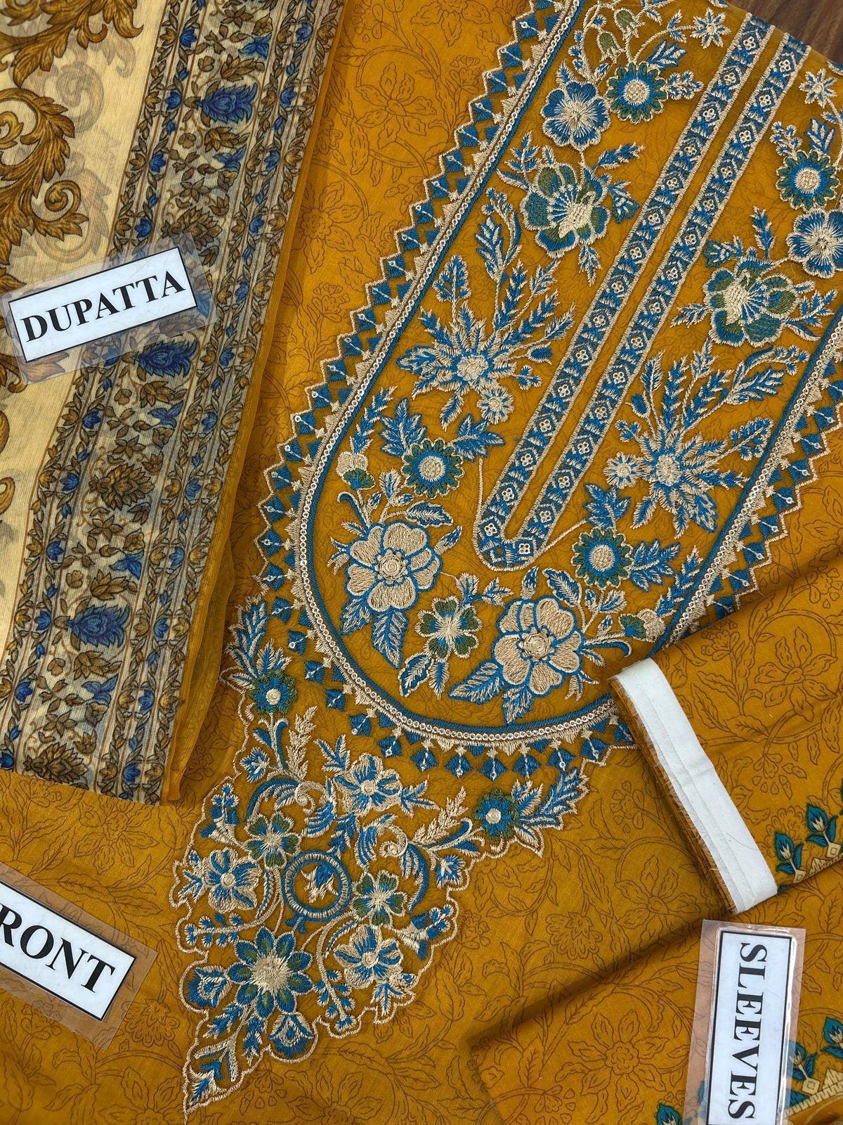 🌸 SUNDAR COLLECTION – SUMMER COLLECTION 2026 🌸  Sapphire Inspired Design – By HR Designers Design Code: D-521 | 3PC Unstitched Suit