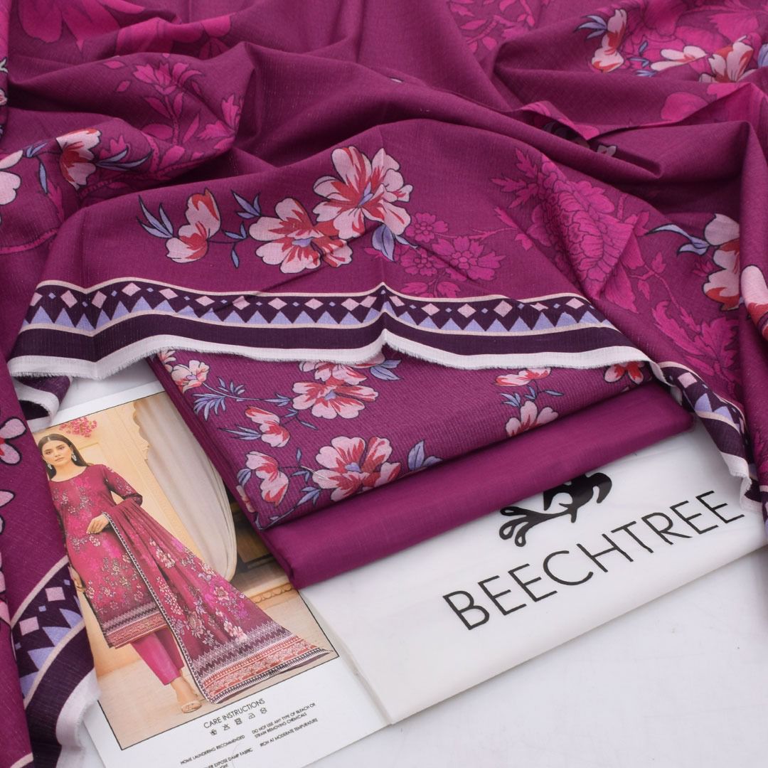 Beectree Digital Printed Chamki Lawn 3 Piece Suit – Elegant Summer Unstitched Dress 2026