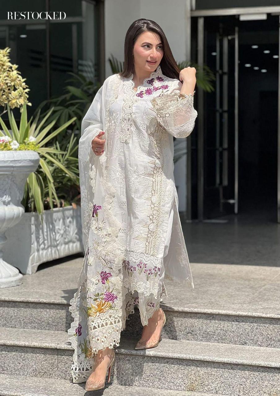 🌸 SUNDAR COLLECTION – LUXURY SUMMER COLLECTION 2026 🌸  ELAF Inspired Premium Embroidered 3PC Suit Article: EL#01 Crystal-22