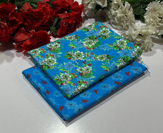 Ladies 2-Piece – Micro Polo Cotton with Floral Print | D-04