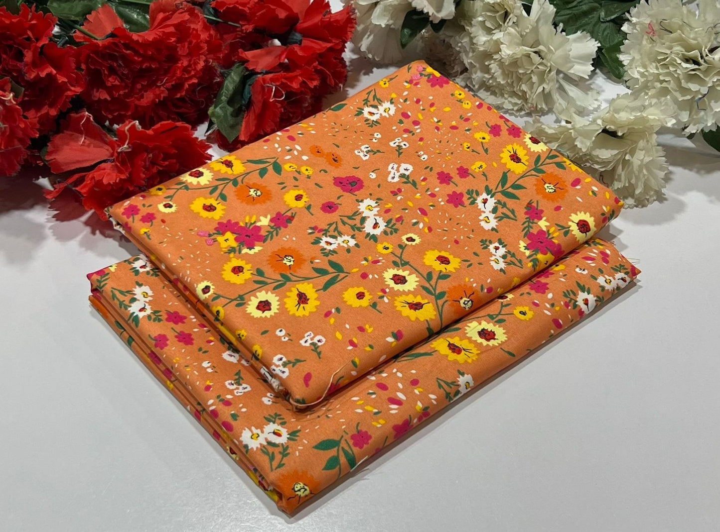 Ladies 2-Piece – Micro Polo Cotton with Floral Print | D-132