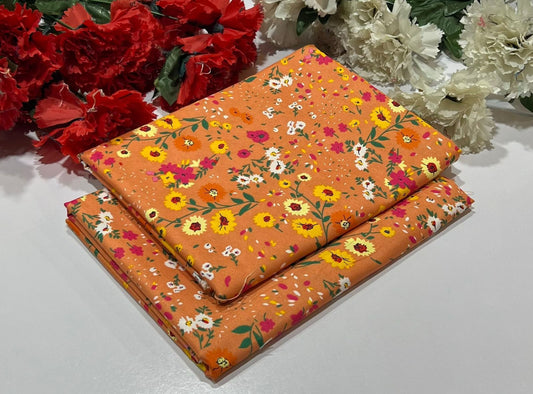 Ladies 2-Piece – Micro Polo Cotton with Floral Print | D-132