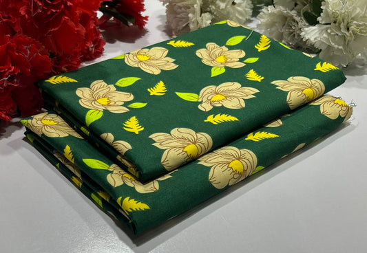Ladies 2-Piece – Micro Polo Cotton with Floral Print | D-032