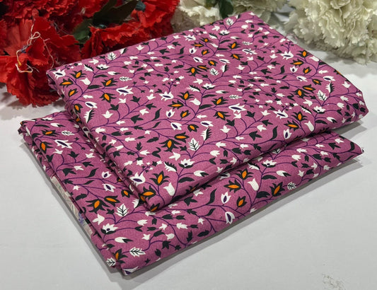 Ladies 2-Piece – Micro Polo Cotton with Floral Print | D-127