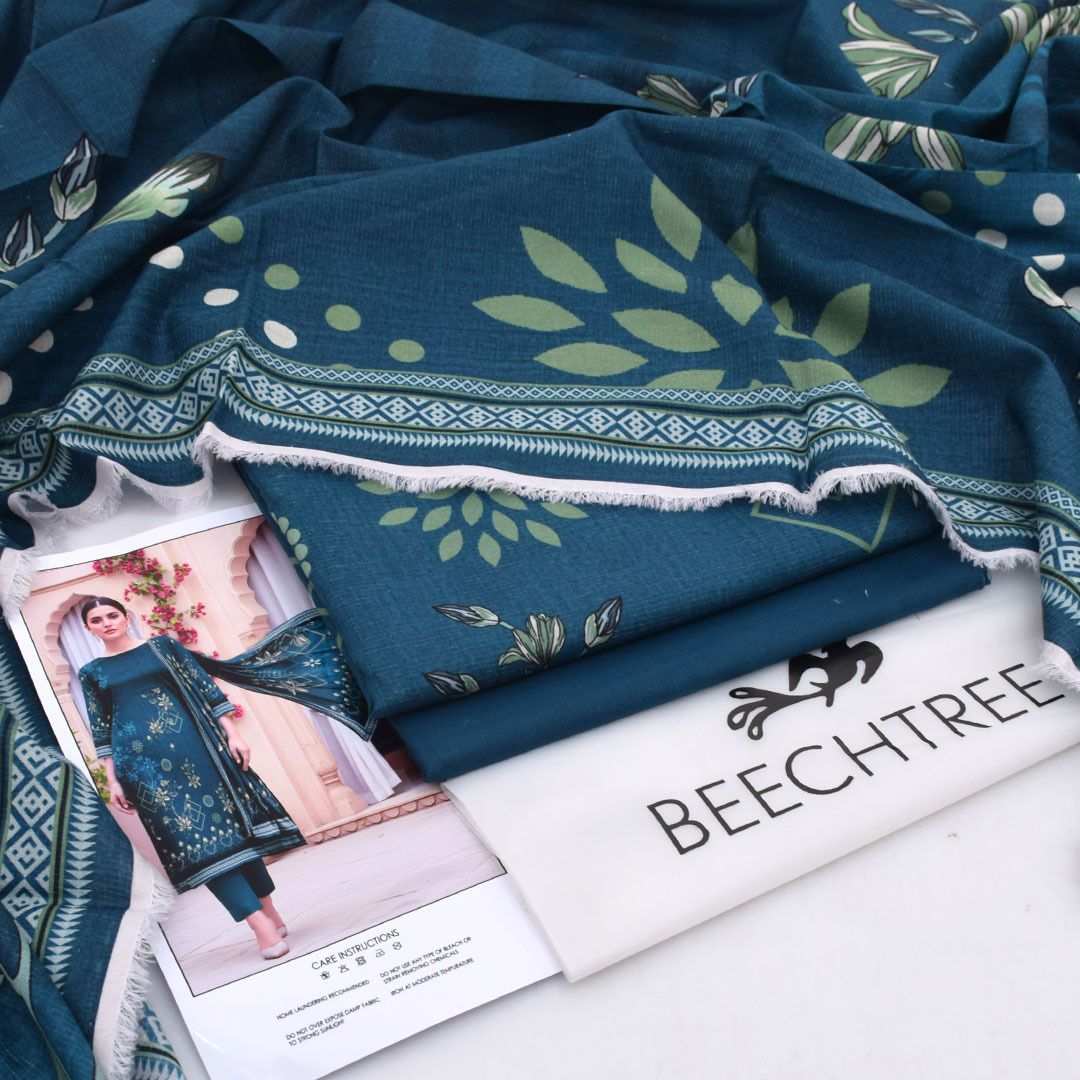 Beectree Digital Printed Chamki Lawn 3 Piece Suit – Elegant Summer Unstitched Dress 2026