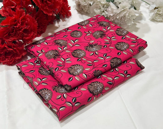 Ladies 2-Piece – Micro Polo Cotton with Floral Print | D-048