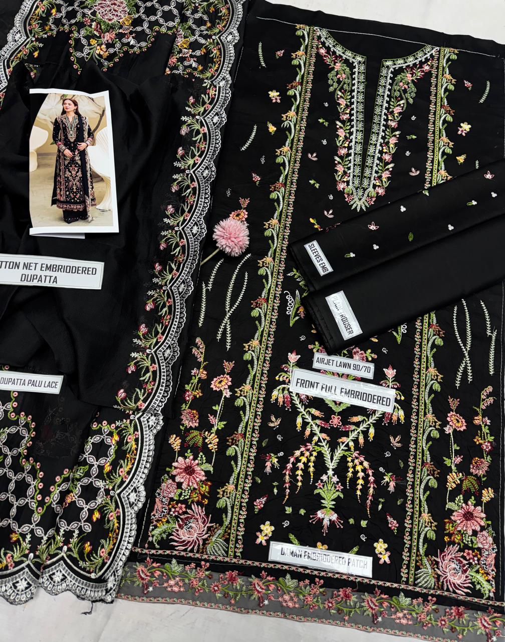 🌸 SUNDAR COLLECTION – SUMMER COLLECTION 2026 🌸  QALAMKAR 2646 – Premium Embroidered Lawn Suit Alhamdulillah Collection ✨